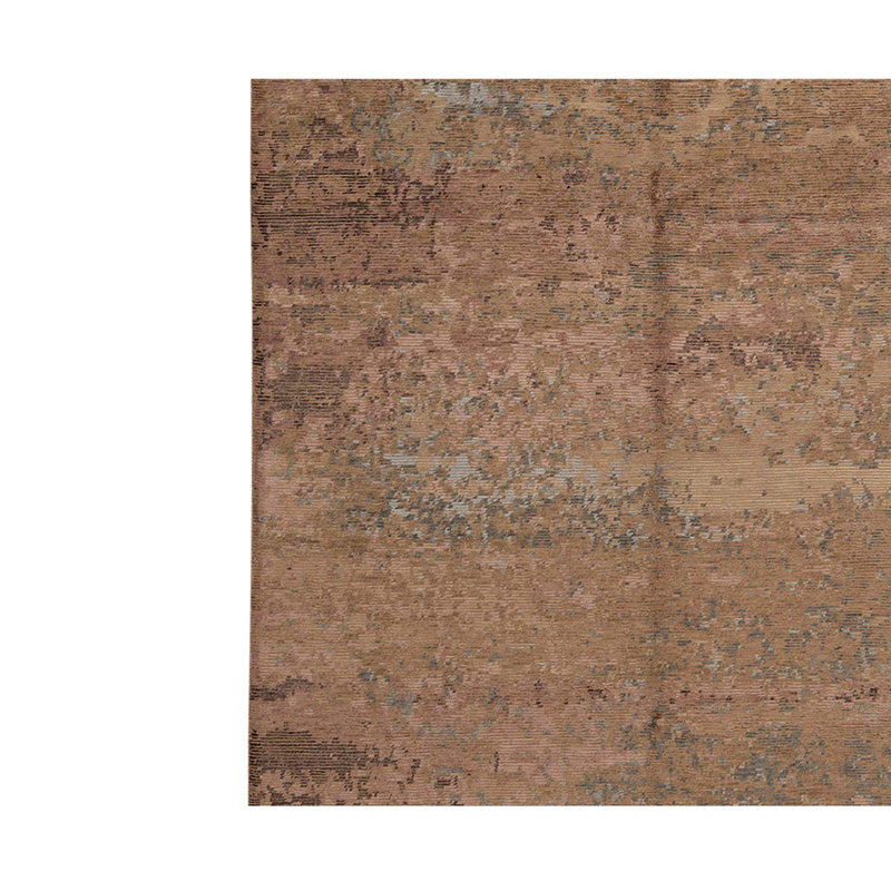 Abstract Area Rug in Brown/Mint