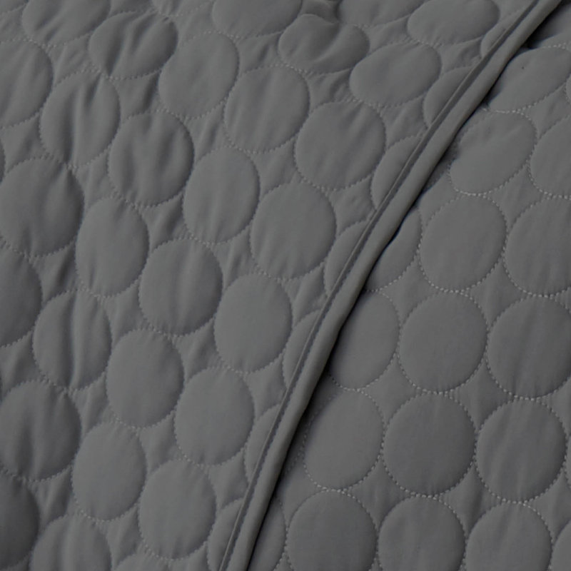 Slate King Microfiber Quilt Set with Shams