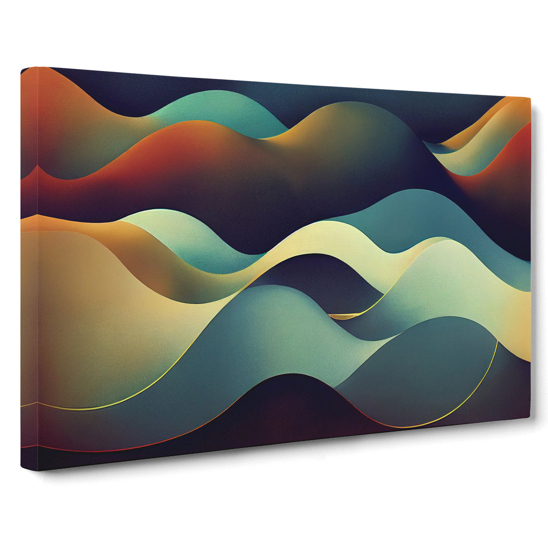 Ocean Surrealism Abstract - Wrapped Canvas