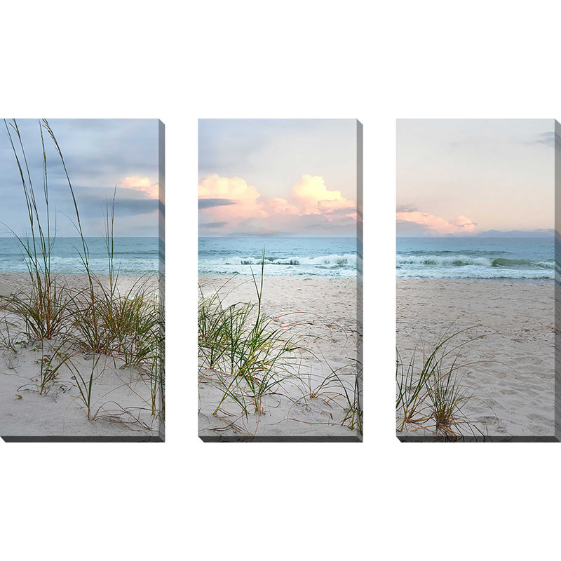 «Beach Driftwood», reproduction sur toile 3 pièces, H 32 po x l 48 po x P 1 po