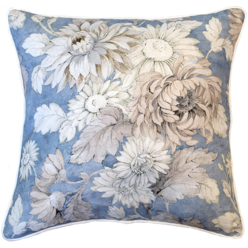 Abstract Sqaure Throw Cushion, Blue