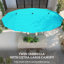 Parasols et accessoires pour l'extérieur en acier bleu avec finition bleue de 15 po-1912836749