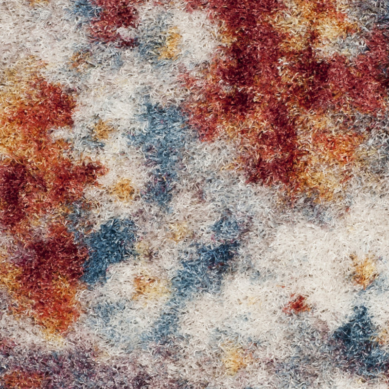 Delma Performance Abstract Rug, Square 3'
