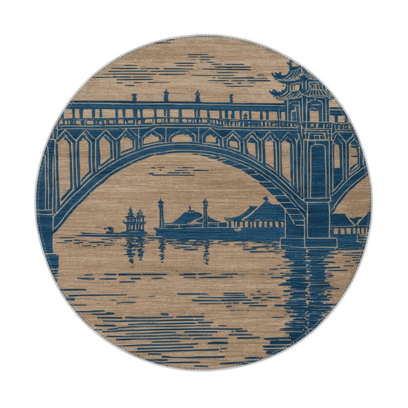 Tapis intérieur et extérieur ArtDeco, Rond 5 pi