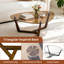 Table basse triangulaire moderne en verre