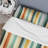 Striped Duvet Cover Set - Beige And Green Striped Harmony-2096447791