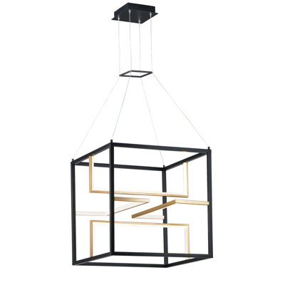 Lustre carré / rectangulaire unique à 4 lumières Ferrin