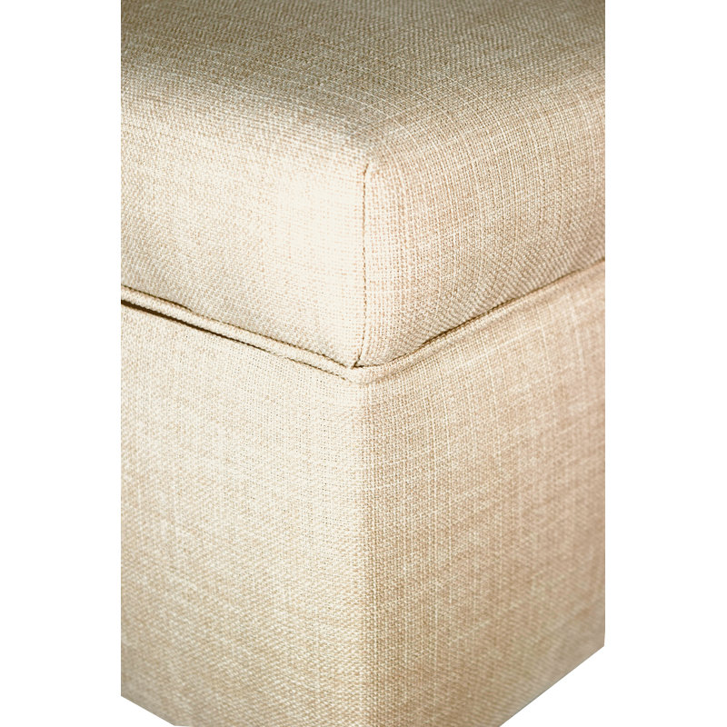Gaither Polyester Upholstered Storage Bench, Beige