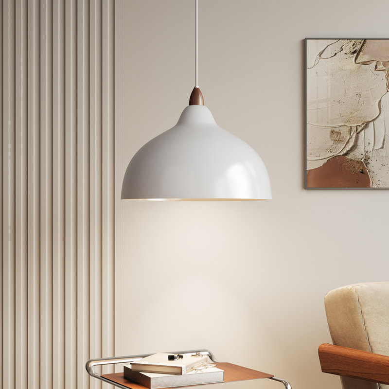 1 - Light White Dome Pendant