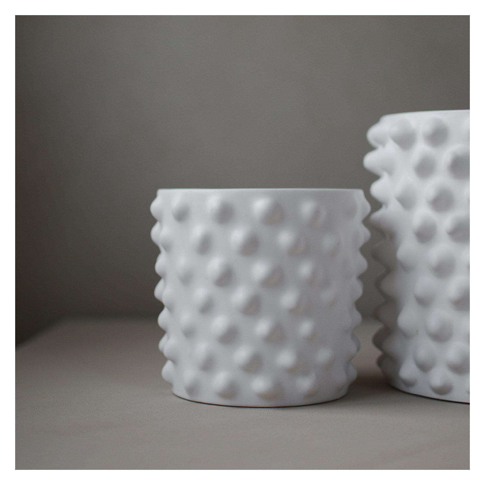 Genesta Ceramic Table Vase, 5.12" H x 5.91" W x 5.91" D, White