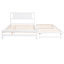 Lit plateforme ajustable à lit gigogne double en pin blanc robuste pour la longévité-1247142088