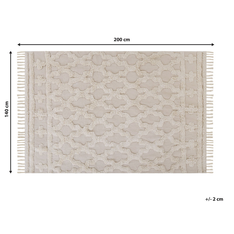 Quinta Cotton 140cm X 200cm Area Rug, Rectangle 140 x 200cm