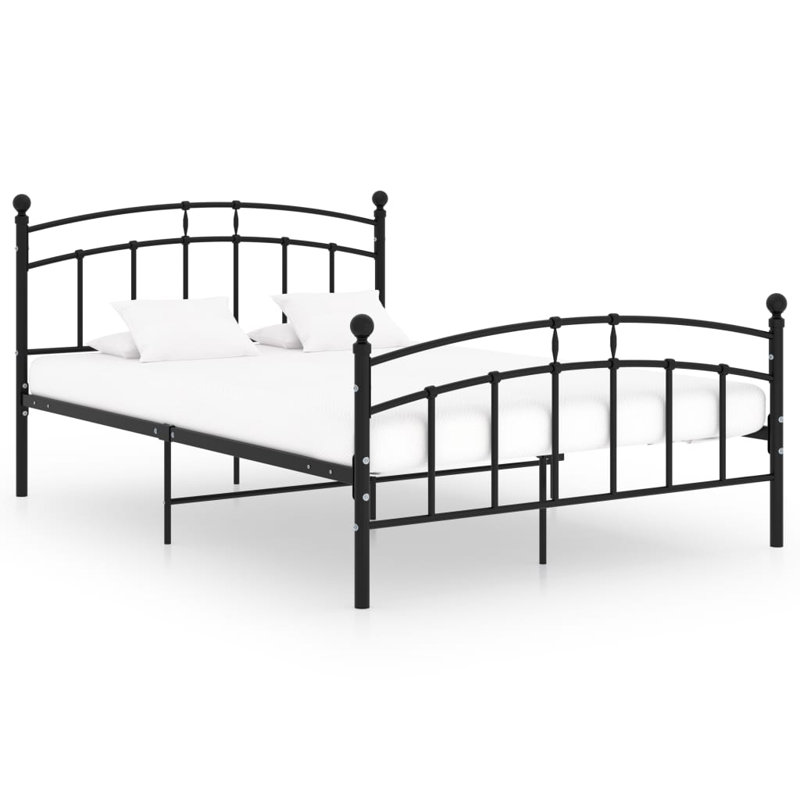 Aiello DE Size - 200 X 220 Cm Metal Bed, Black
