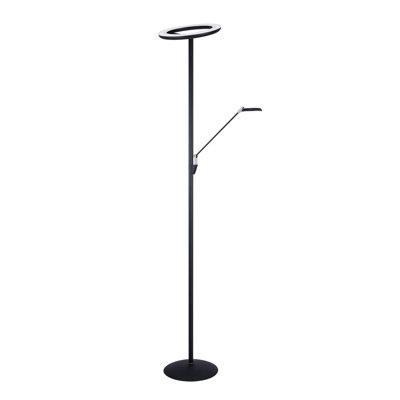 Lampe torchère à DEL noire Zienna