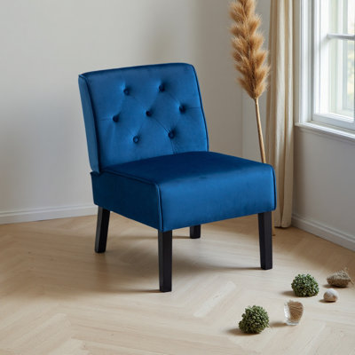 Fauteuil d'appoint 53 po 2 pièces capitonné à motif capitonné avec tissu en velours et coussin en mousse haute densité de qualité supérieure