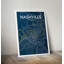 'Nashville City Map' Graphic Art Print Poster in Blue-24705298