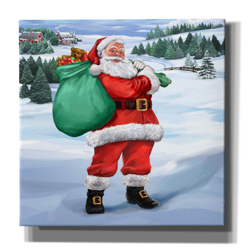 «Santa Country» par Bigelow, illustrations sur toile, H 37 po x l 37 po x P 1,5 po