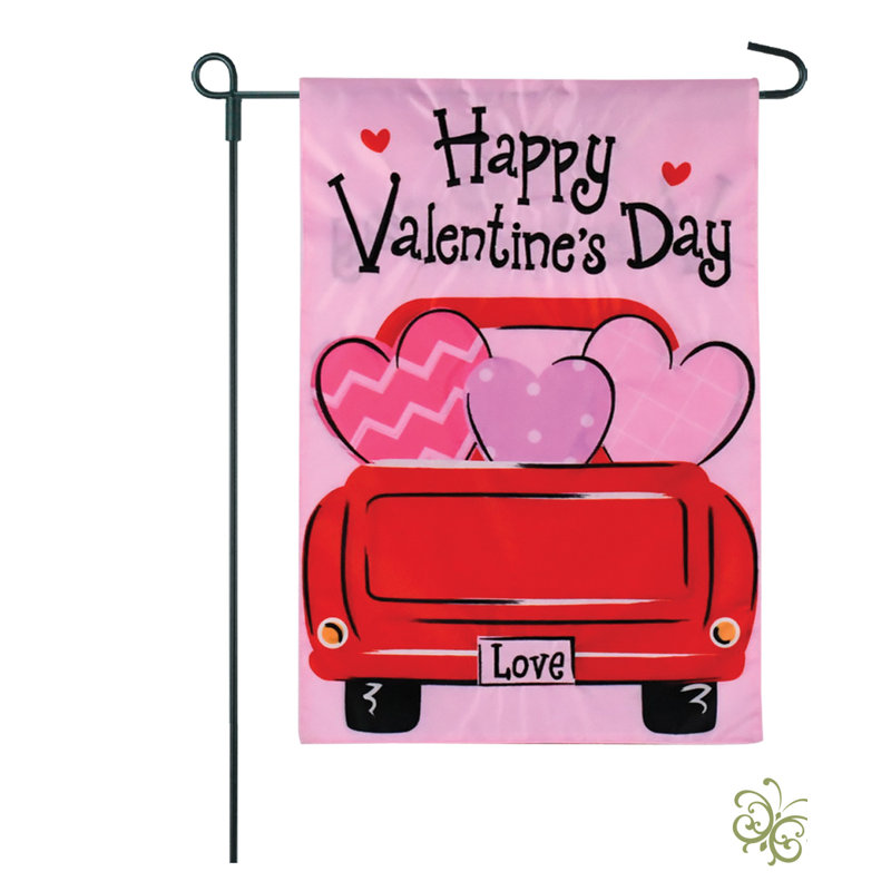Drapeau de jardin camion en polyester 18 po x 13 po