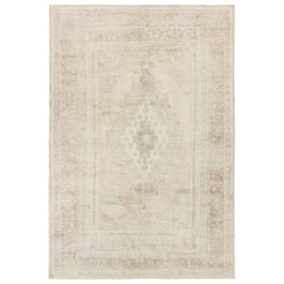 Adorn Handmade Medallion Ivory and Tan Area Rug