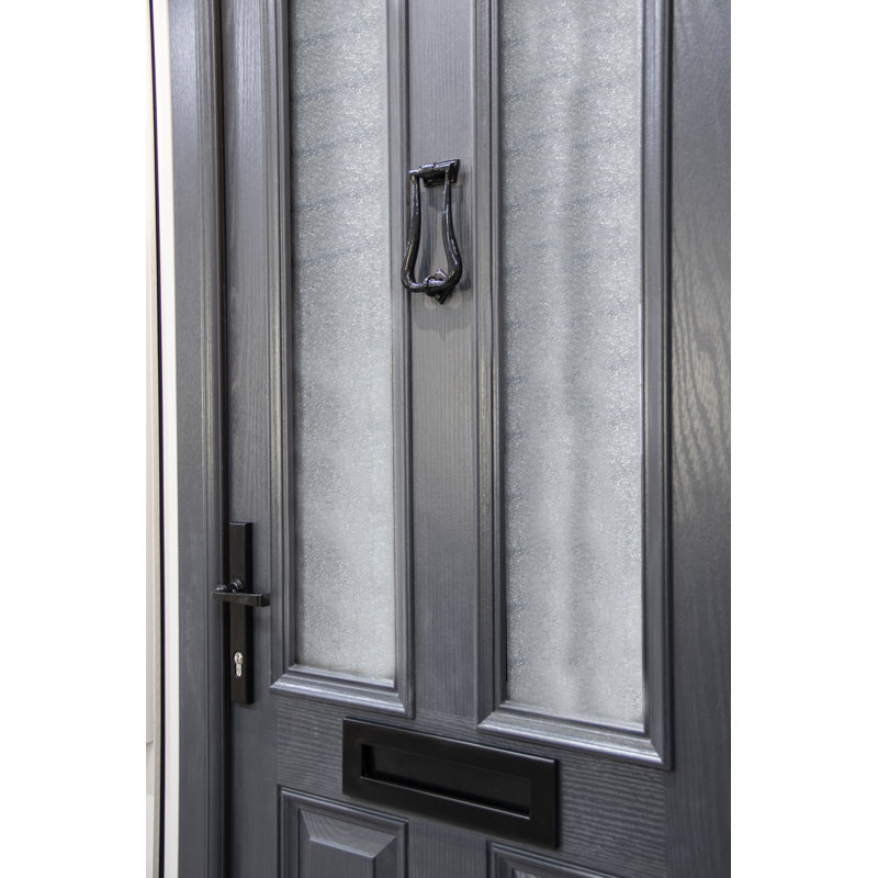 Art Deco Slimline Door Knocker, Black
