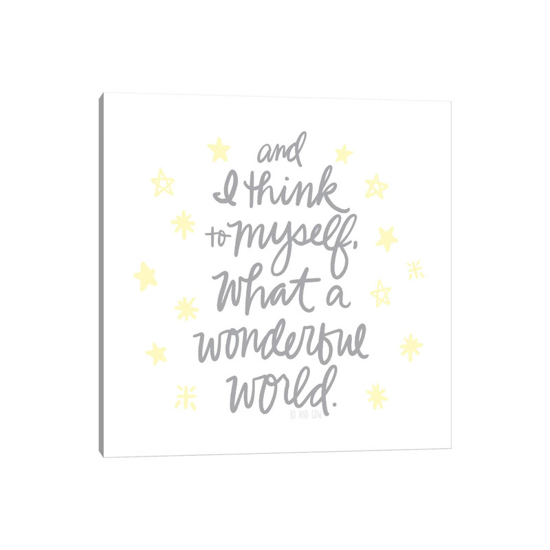 Wonderful World II by Noonday Design - Wrapped Canvas Print, 30.48 cm H x 30.48 cm W
