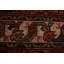 Tapis de salon bleu et orange en laine 5 x 11