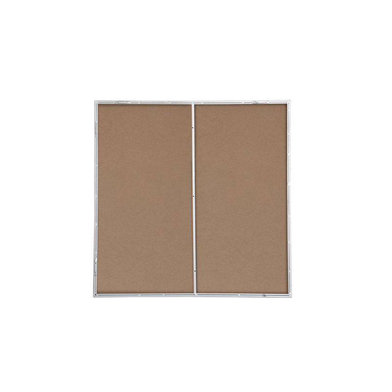 Sabine Metal Rectangle Wall Mirror, 36" x 36", Silver