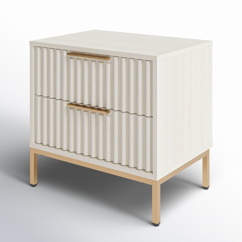 Burgess 22.1'' W Nightstand, Bleached White