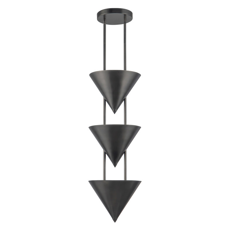 Versus 10-in Brass Pendant, Silver, 10