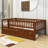 Rowanne Wooden Daybed Wood Bed with Two Drawers and Fence-1643981592-1643981590