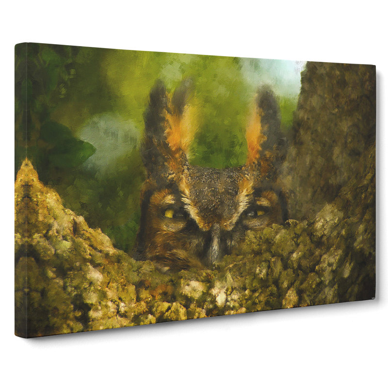 Great Horned Owl Vol.3 - Wrapped Canvas, 35cm H x 50cm W x 3cm D