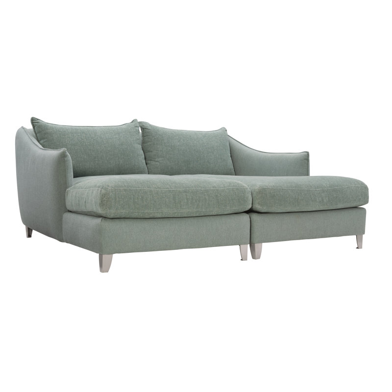 Monterey Double Chaise Lounge with Cushions, Cream Linen 6032-002