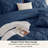 Bedsure Twin-XL Pintuck Bed-in-a-Bag- Navy Pinch Pleat Comforter with Sheets, Pillowcases & Shams-106256316-101518301