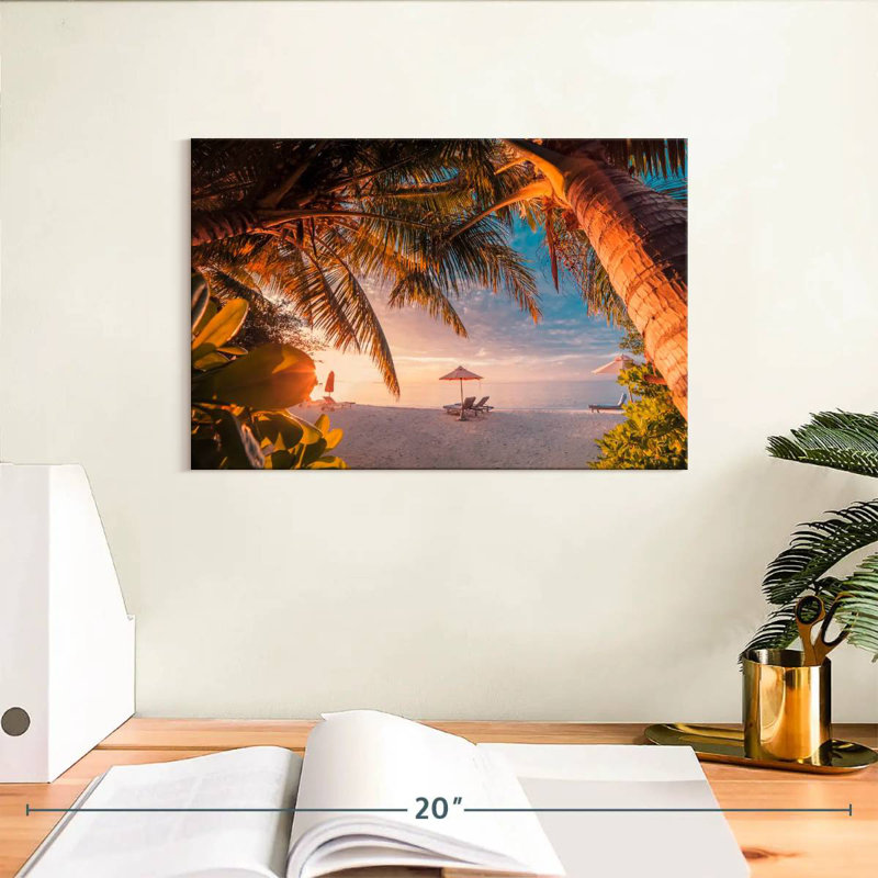 Gillard Maldives Beach Sunset, H 8 po x l 12 po