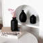Ensemble de 4 vases en céramique noire, décoration intérieure pour table, tablette, bureau - Design moderne classique