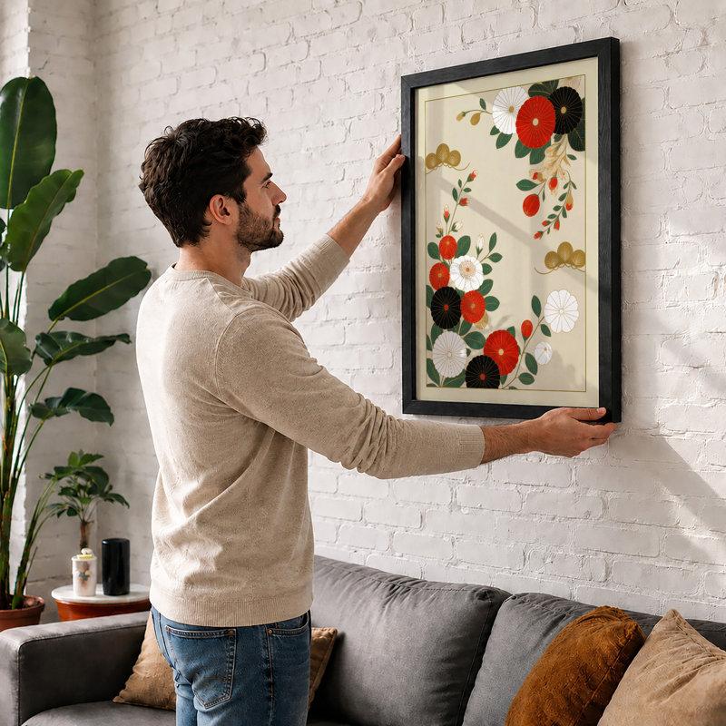 Scattered Blooms Botanical - Framed Print, Unframed, A1 - 84.1 x 59.4 cm