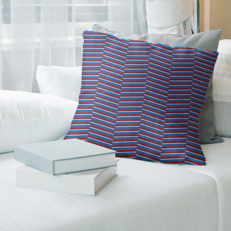 Throw Pillow, 20" x 20", Red White/Blue