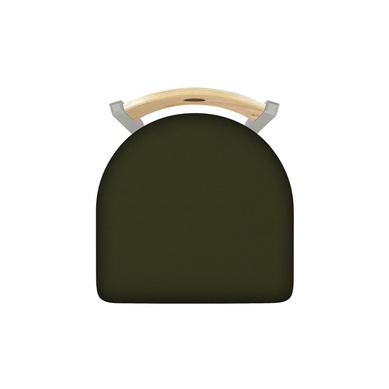 Tabouret pivotant Voltaire, 25, Nickel anodisé, Siège Canter Pine / dossier en érable naturel