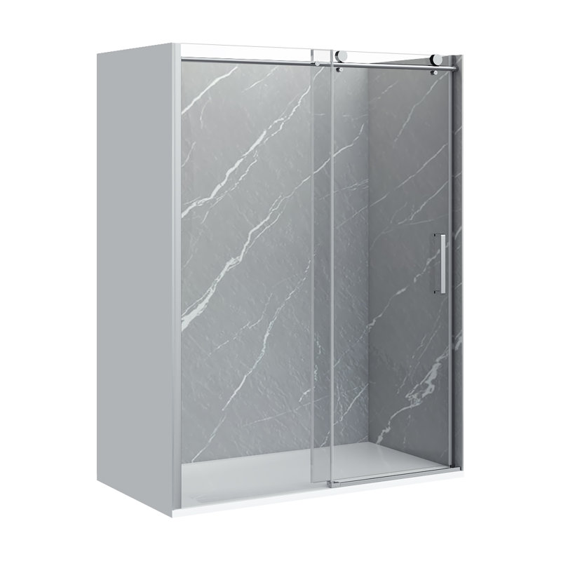 Douche Vella 32 x 60 avec parois verticales, Chrome chrome