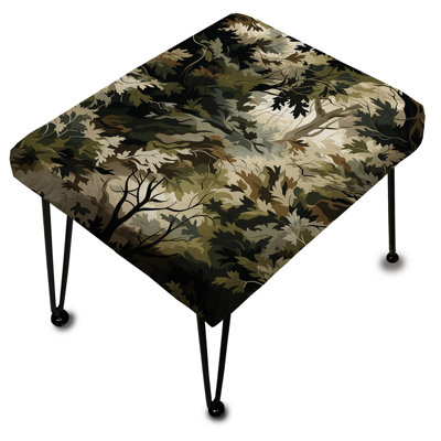 Wilderness Forest Pattern Harmony - Floral Rectangle Ottoman