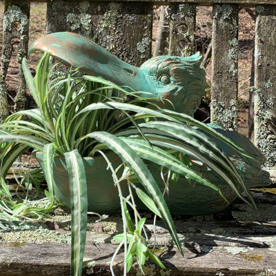 Life's a Beach Pelican Mouth Planter Statue