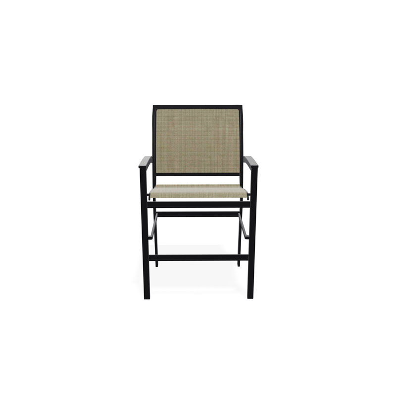 Chaise de café empilable en aluminium Bazza, Noir, Pierre Elevation