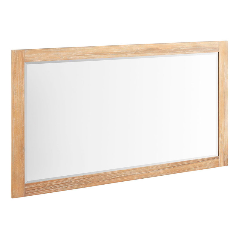 Miroir de salle de bain Fallbrook, 31,5 po x 56 po, Brun bois flottant
