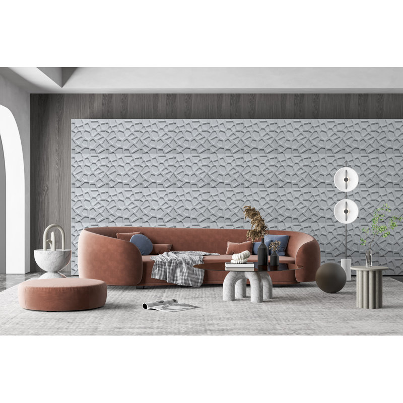Falkirk Ross 19.7" X 19.7" Brick 3D Wall Panel In White (10-Pack)