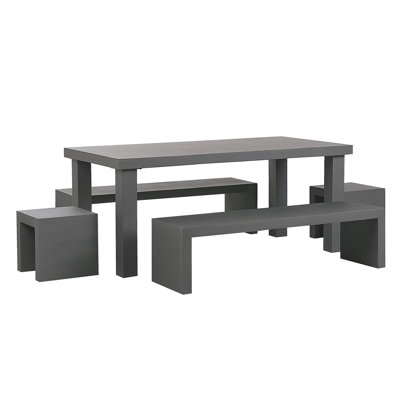 Sitka 8 - Person Patio Dining Set with Rectangular Table , Cushions Included