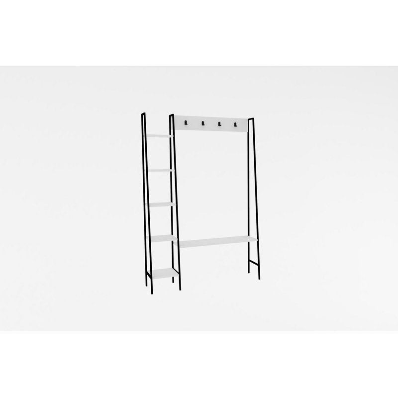 Jihane Hall Tree 70.87cm Wide, White
