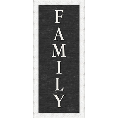 « family sign », art textuel sur toile encadré