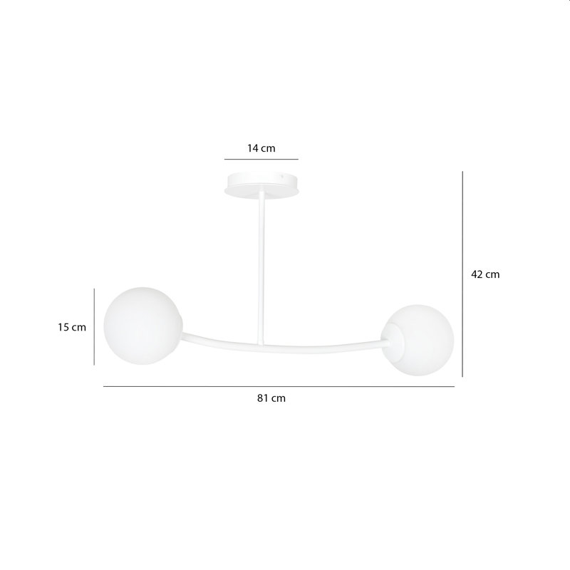 Higbee 2 - Light Unique/Statement Pendant, White