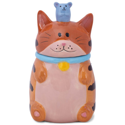 Cookie Jar Cat/Mouse Heavy Dolomite