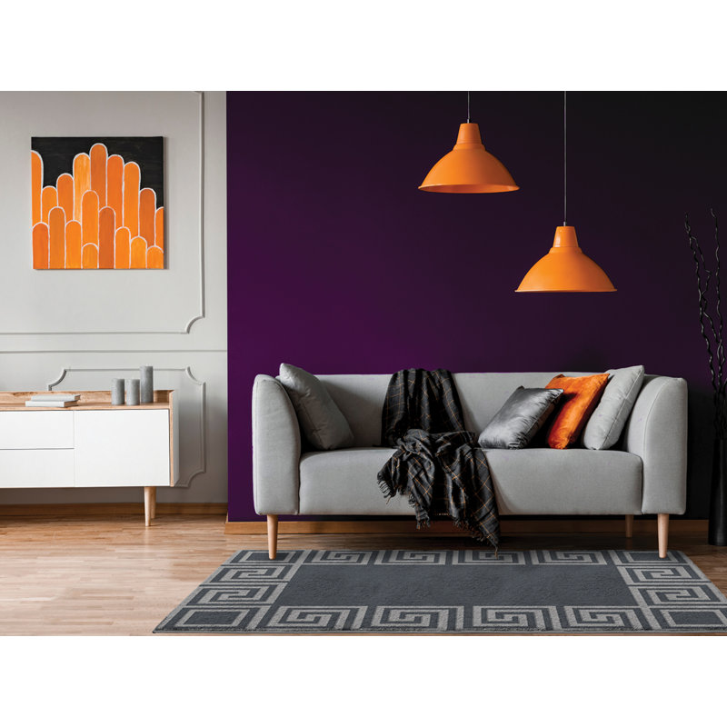 Meander Geometric Indoor Rug, Rectangle 5'x7'
